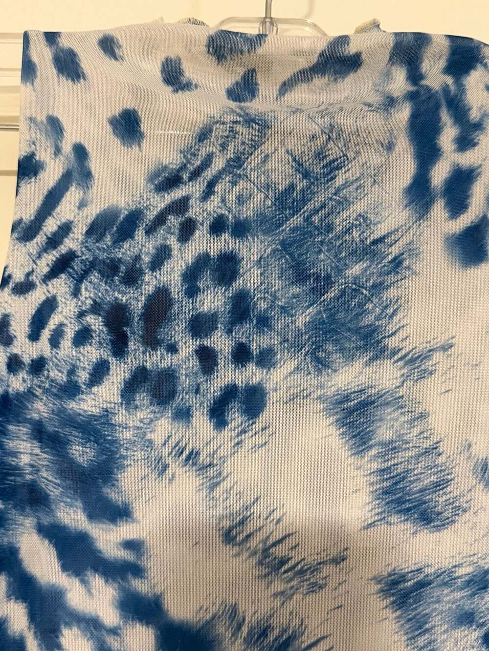 RESA Savannah Mini Dress Blue White Animal Print Size Small - Picture 5 of 8